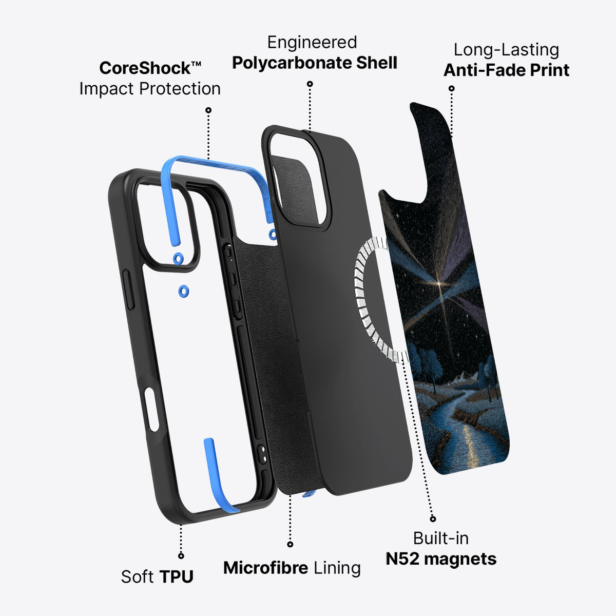 iPhone 16 Pro Case with MagSafe – Falling Star