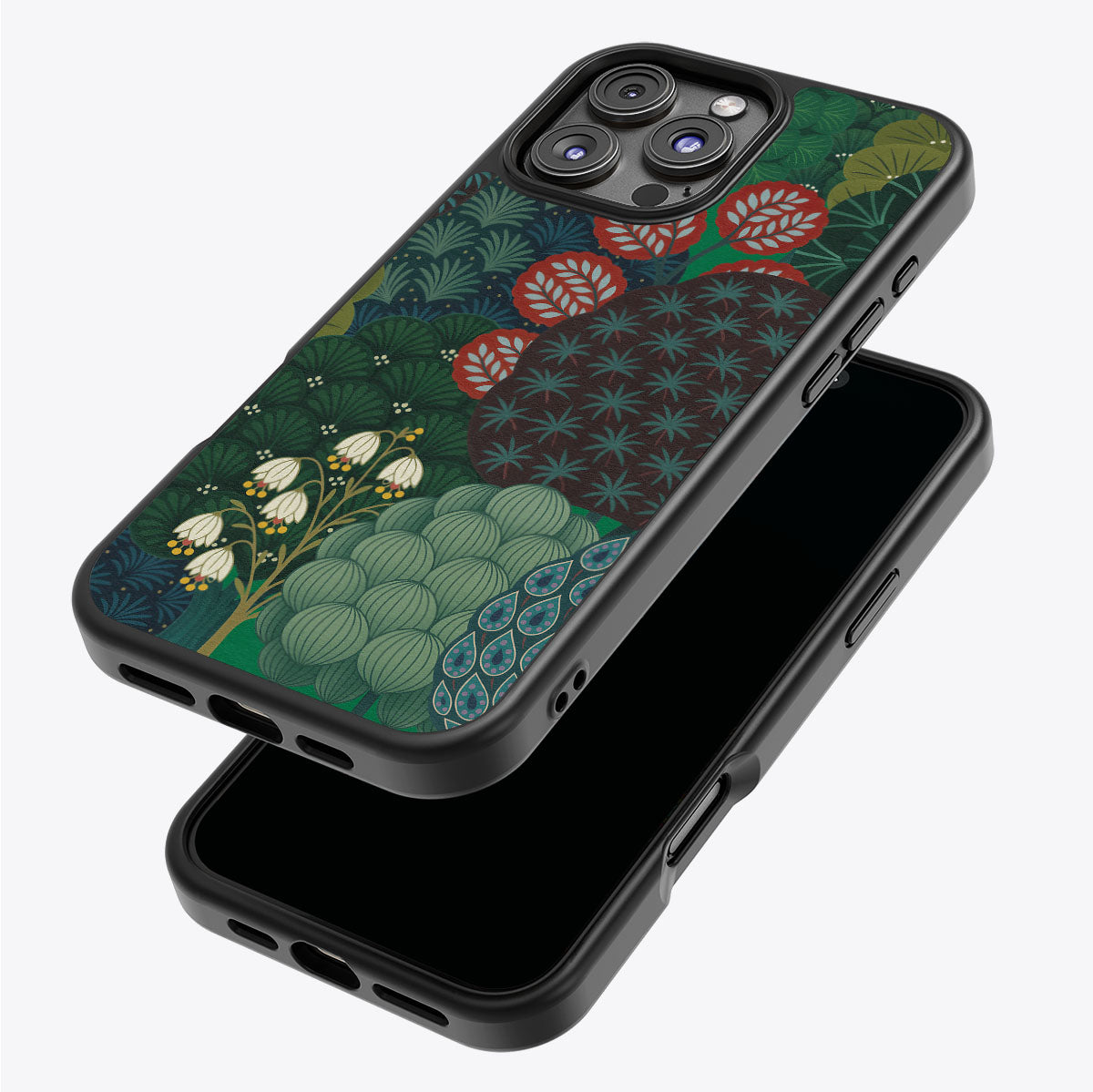 Flourishing Forests iPhone 16 Pro case – back and side view