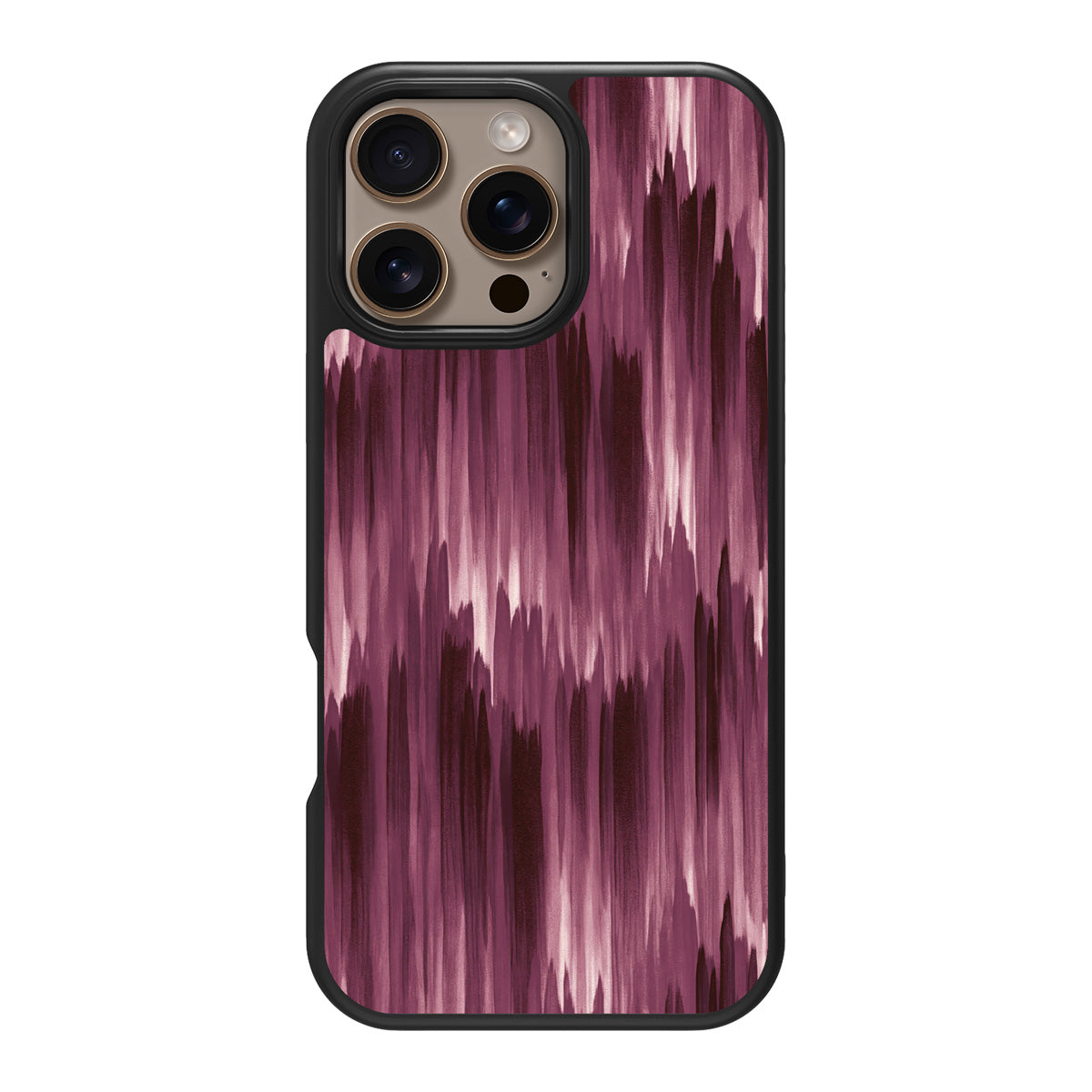 Ikat Haze design back view – iPhone 16 Pro case