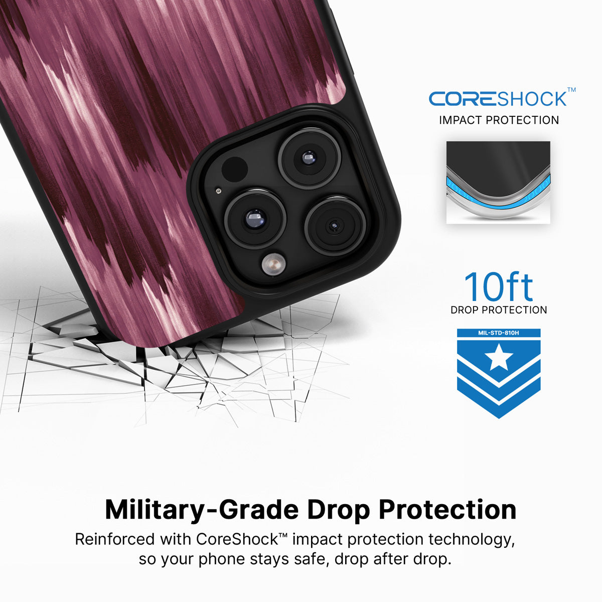 Ikat Haze iPhone 16 Pro case with drop protection