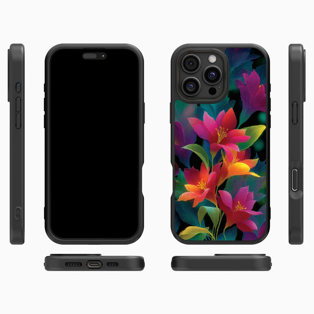 Floral Designer iPhone 16 Pro Case – Jungle Bloom | MagSafe