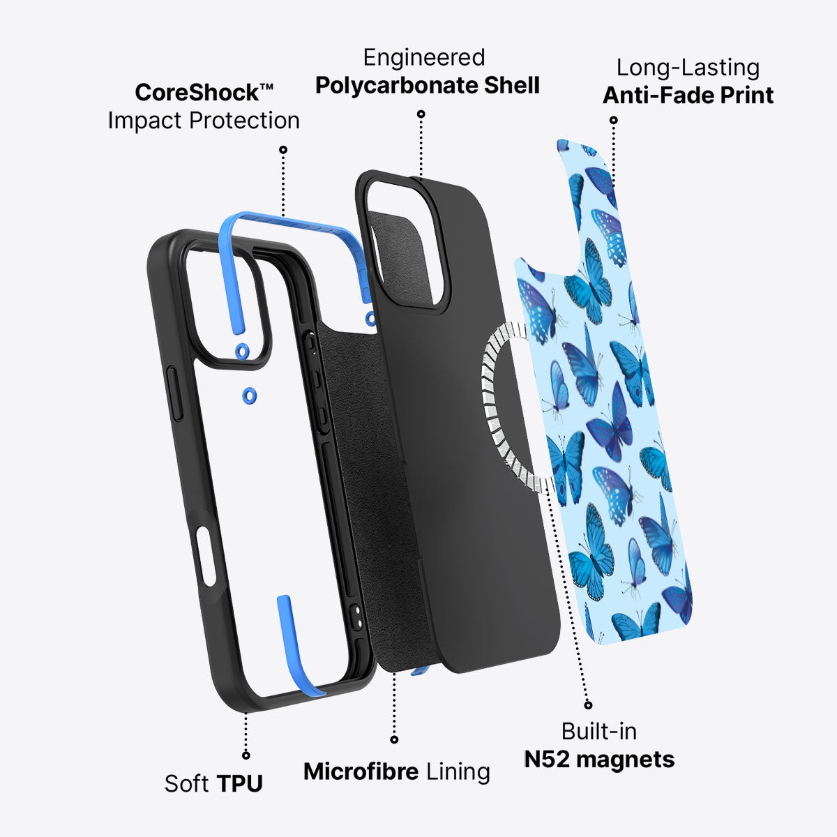 Magic Butterflies - iPhone 16 Pro Case