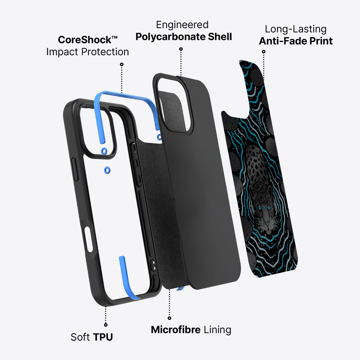 Midnight Panther - iPhone 16 Pro Case, #case type_core (non magsafe)