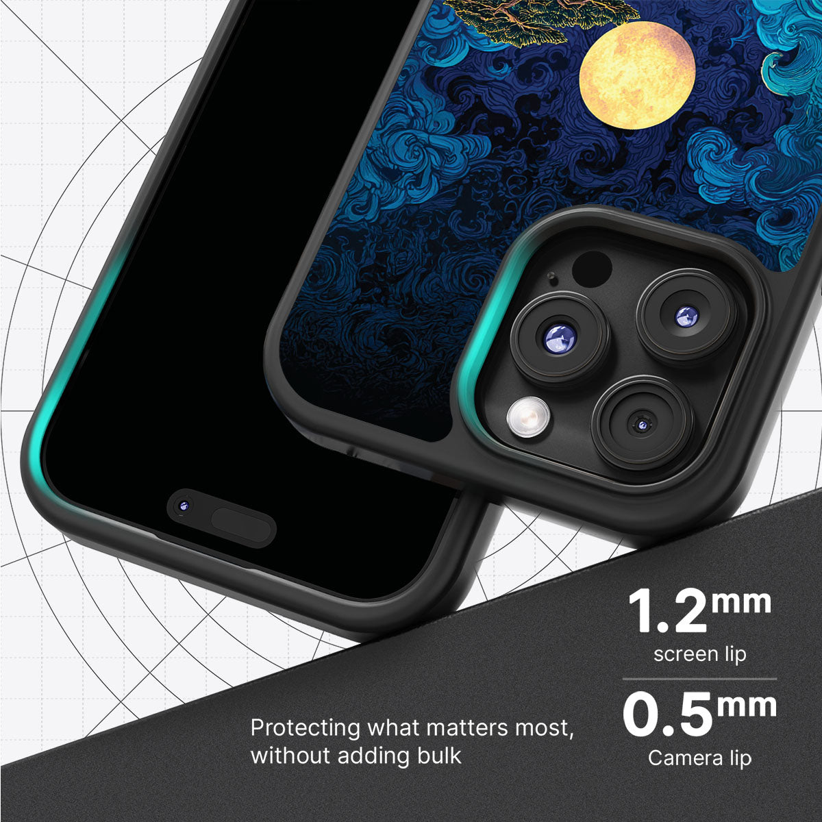 Moonlit Tide - iPhone 16 Pro Case #case type_core (magsafe), #case type_core (non magsafe)