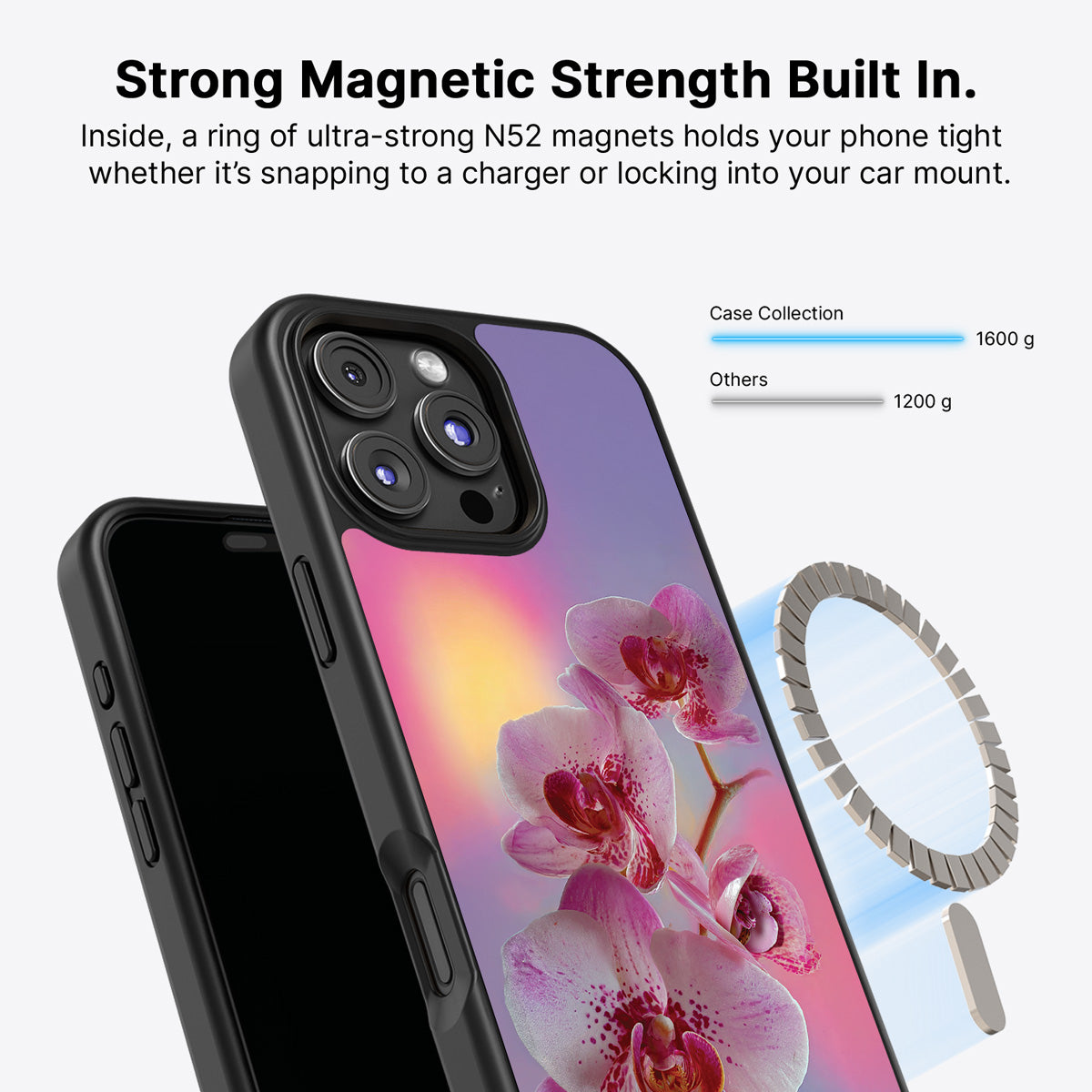 iPhone 16 Pro MagSafe case – Orchid Dream design
