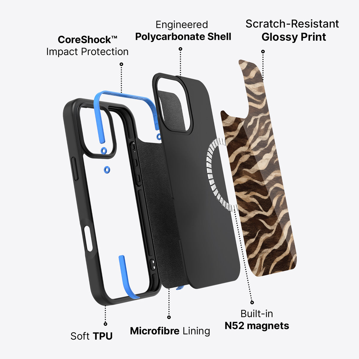 iPhone 16 Pro case construction – Savanna Silk phone case