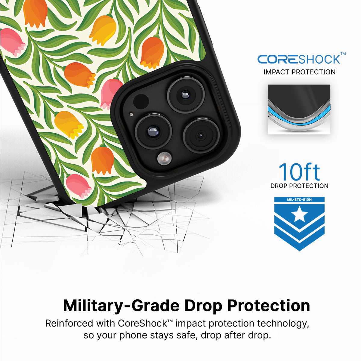 Spring Tulips - iPhone 16 Pro Case #case type_core (magsafe), #case type_core (non magsafe)