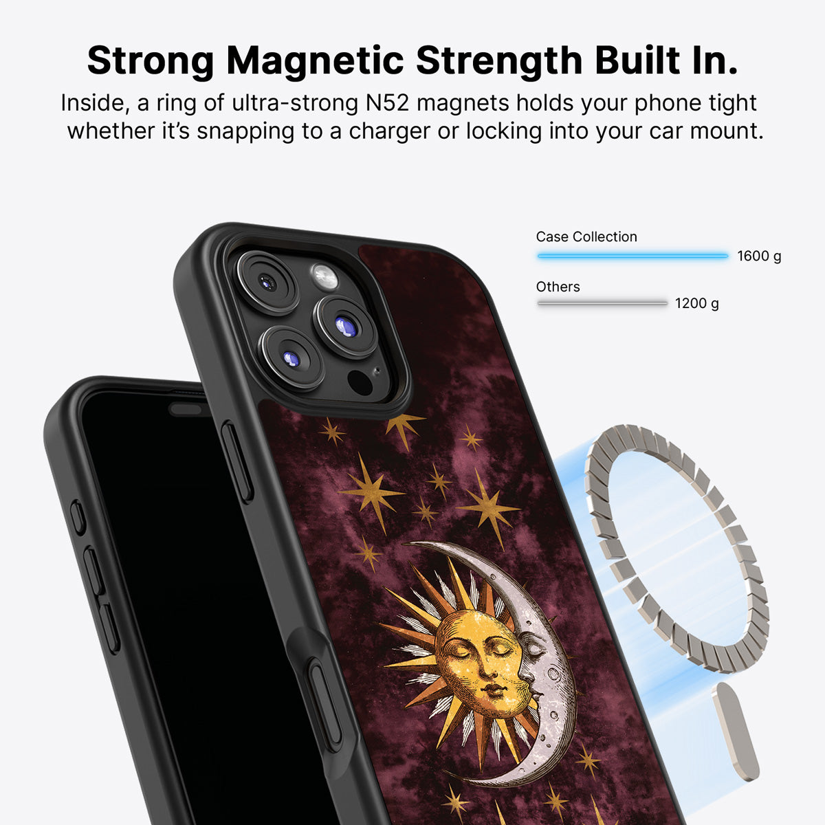 iPhone 16 Pro MagSafe case – Sun and Moon design