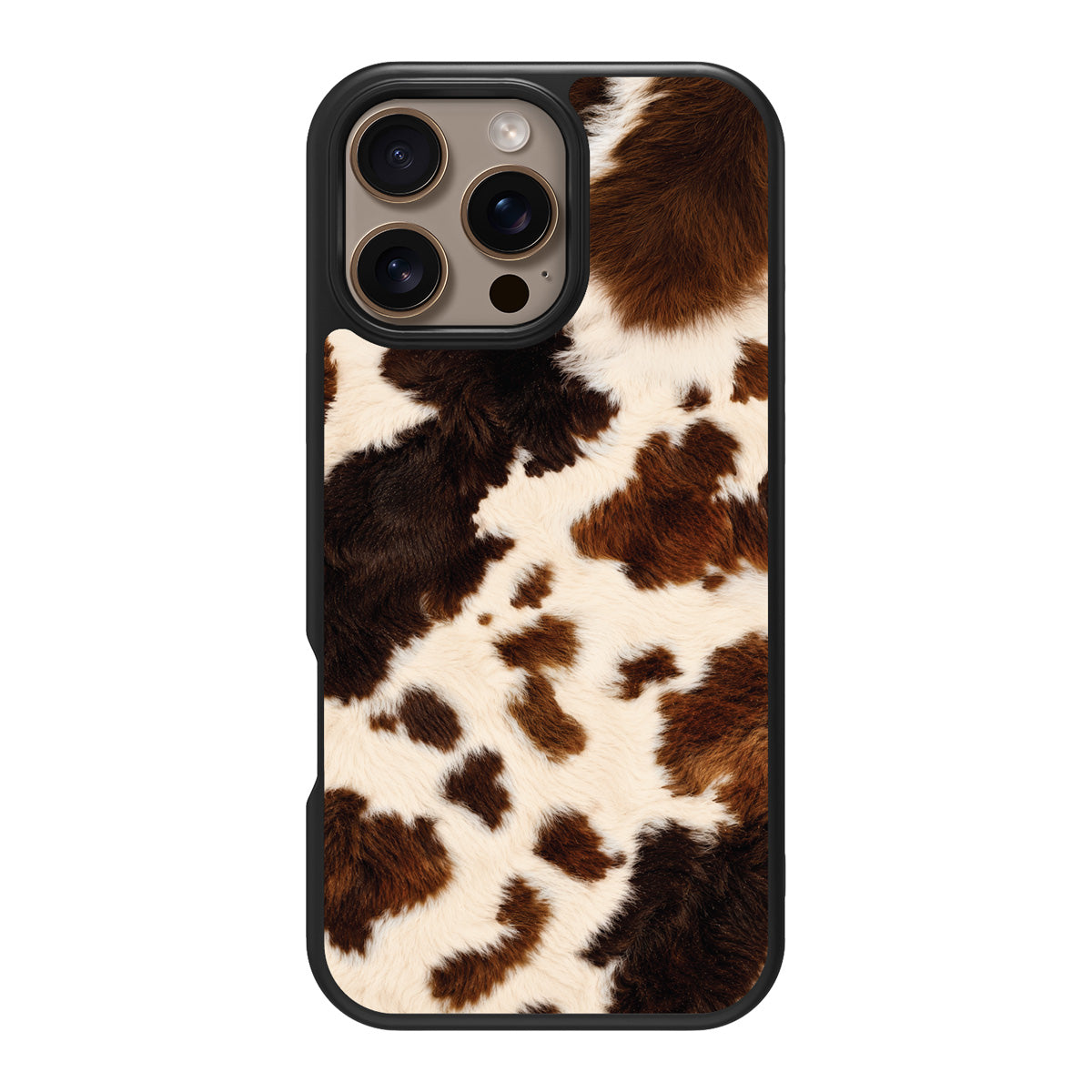 Cowhide Designer iPhone 16 Pro Case – Swiss Cow | MagSafe