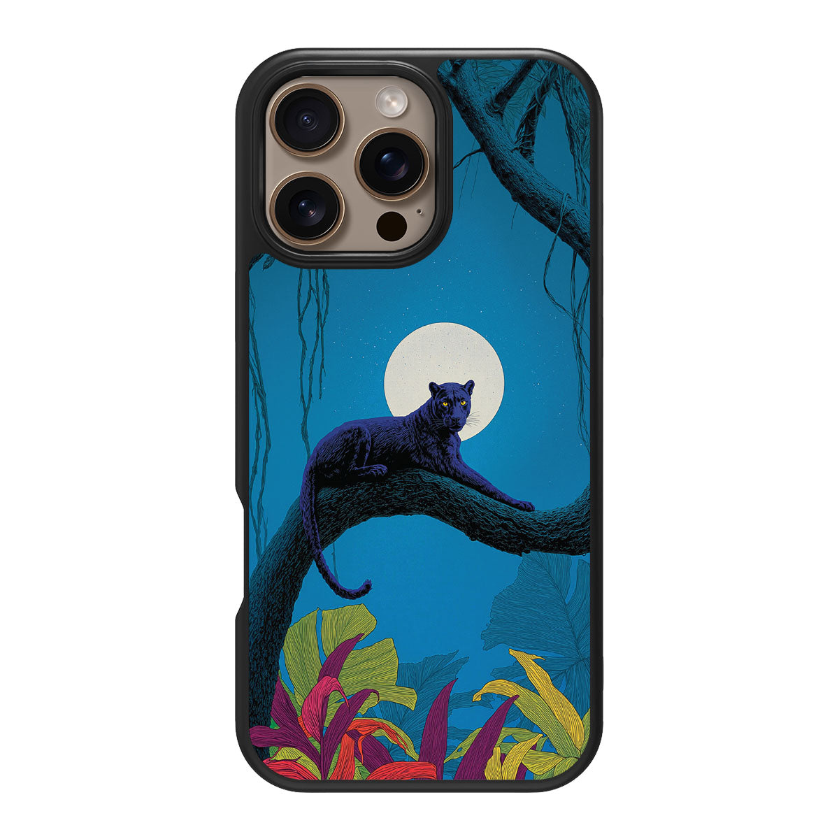 Leopard Designer iPhone 16 Pro Case – Tropic Panther | MagSafe