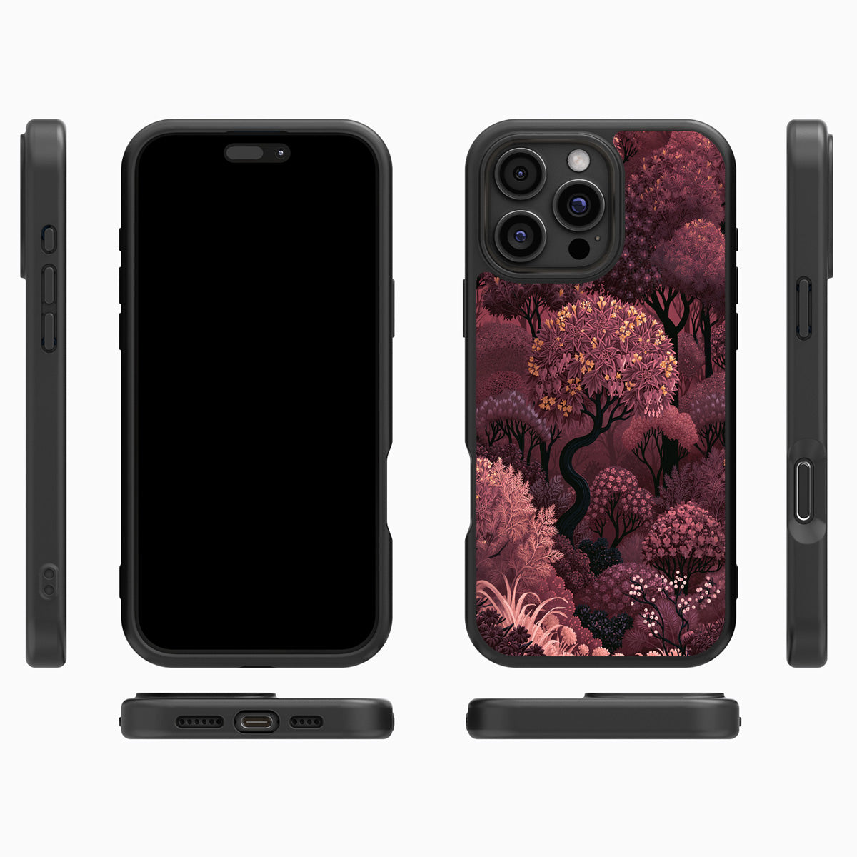 Velvet Reverie iPhone 16 Pro case cover – multi-angle view