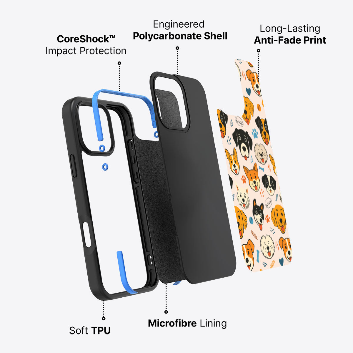 Woof Squad - iPhone 16 Pro Case, #case type_core (non magsafe)