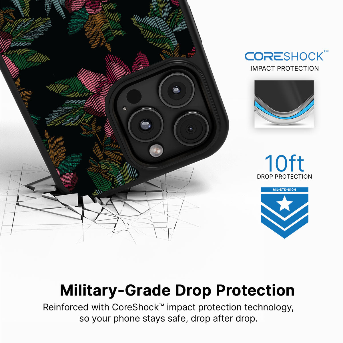 Woven Blooms - iPhone 16 Pro Case #case type_core (magsafe), #case type_core (non magsafe)