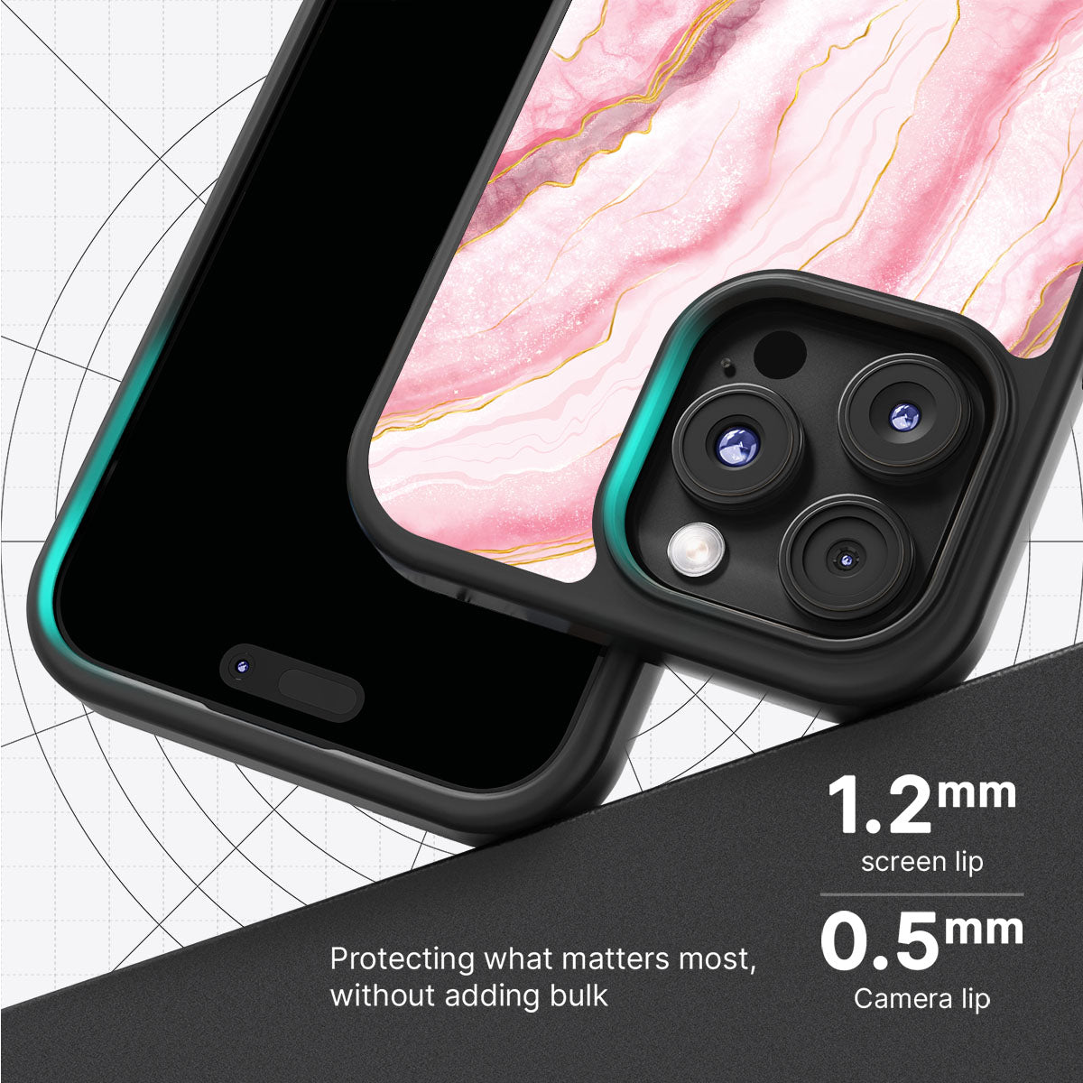 Blushed Marble - iPhone 16 Pro Max Case, #case type_core (magsafe), #case type_core (non magsafe)