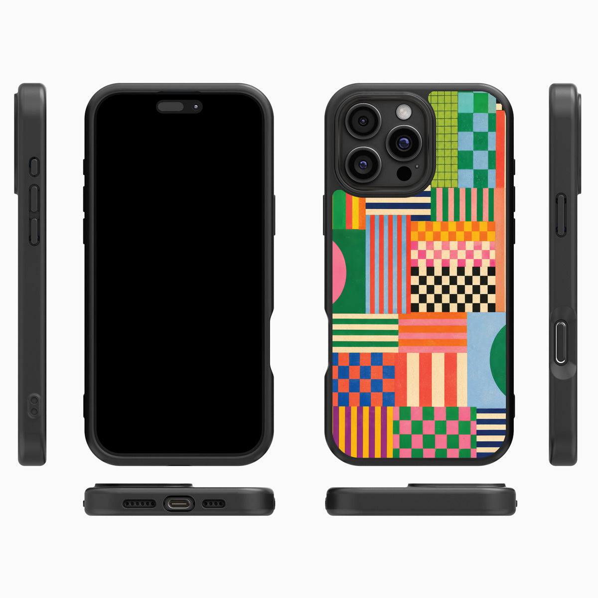 Carnival Quilt iPhone 16 Pro Max case cover – multi-angle view