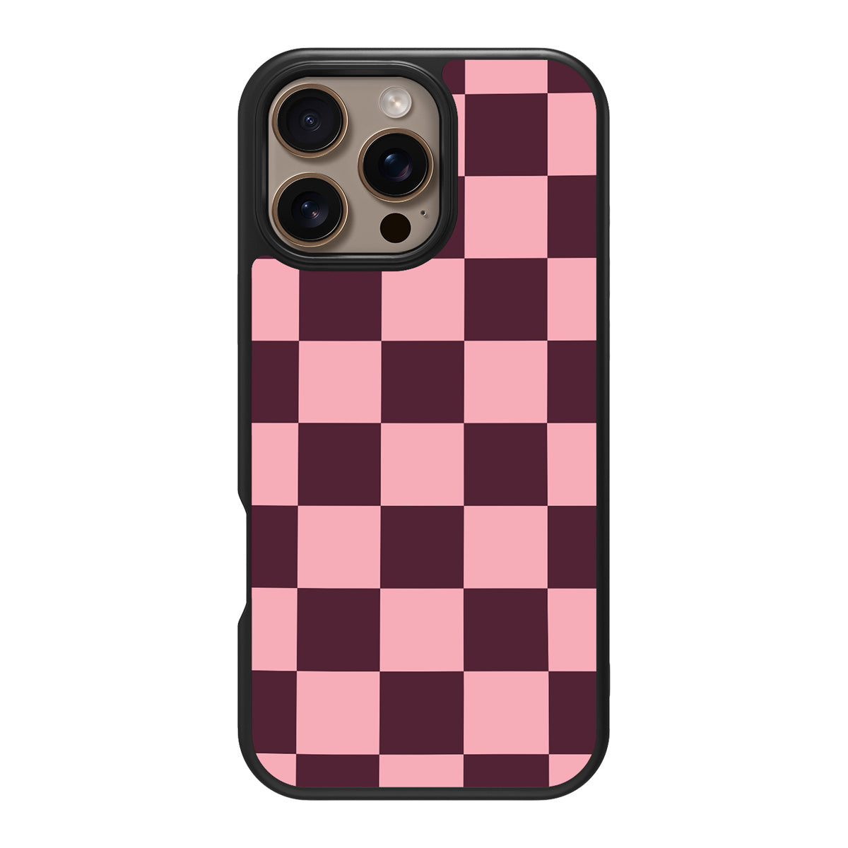 Claret Tile design back view – iPhone 16 Pro Max case