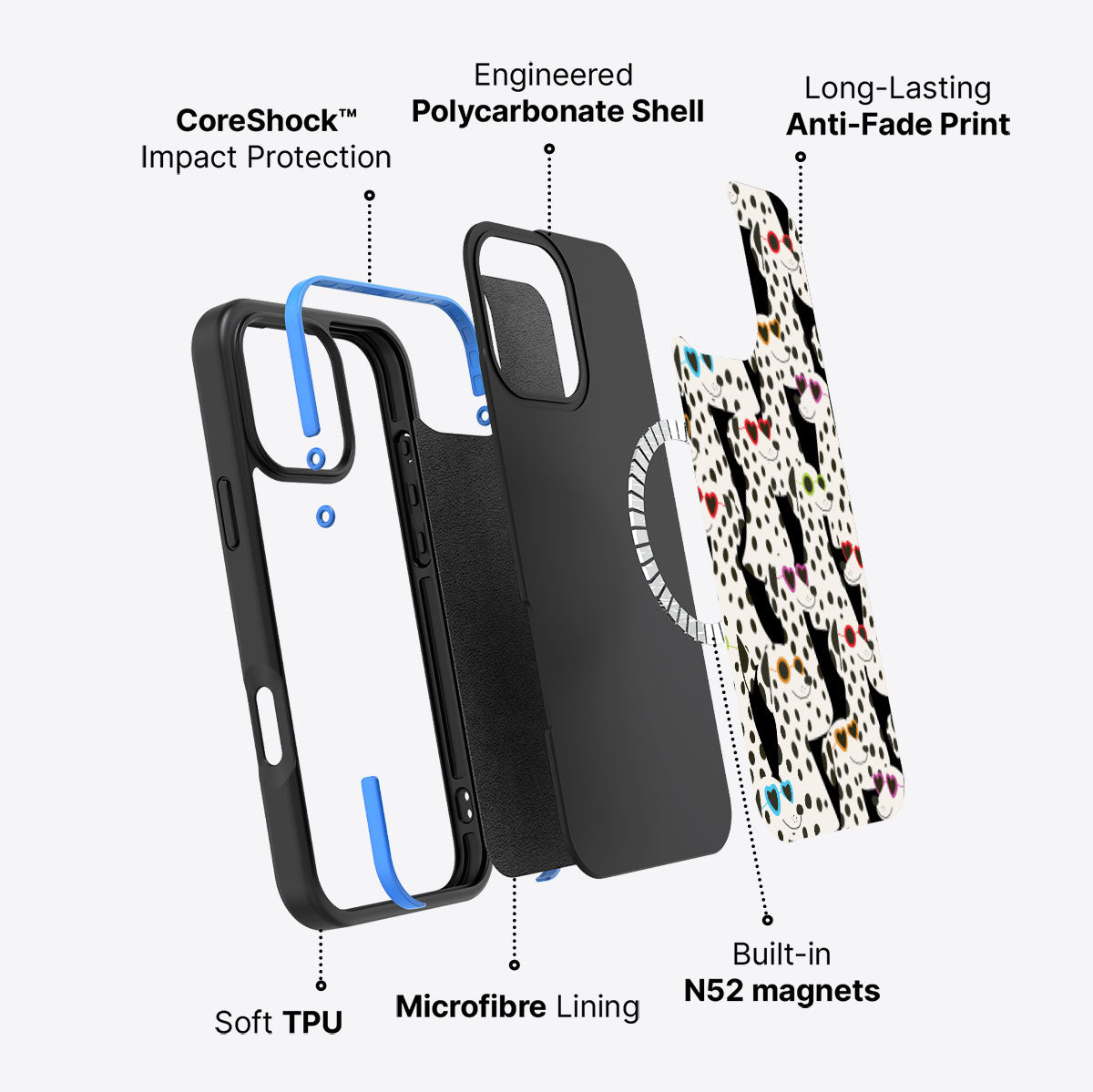 Dalmatian Dog - iPhone 16 Pro Max Case, #case type_core (magsafe)