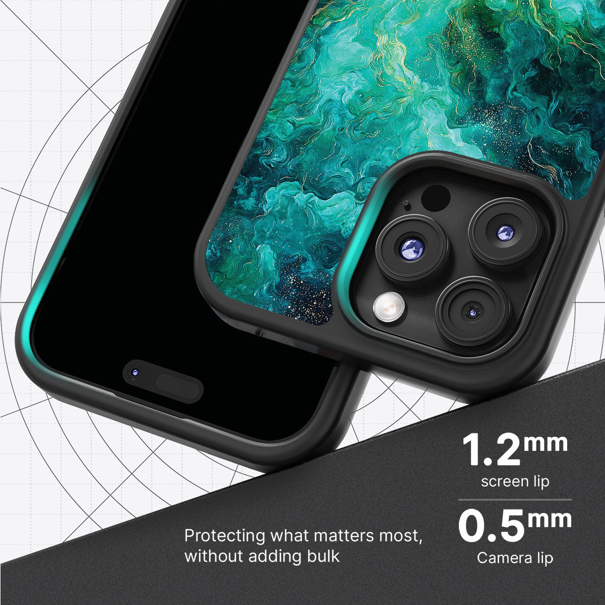 Emerald Storm - iPhone 16 Pro Max Case #case type_core (magsafe), #case type_core (non magsafe)