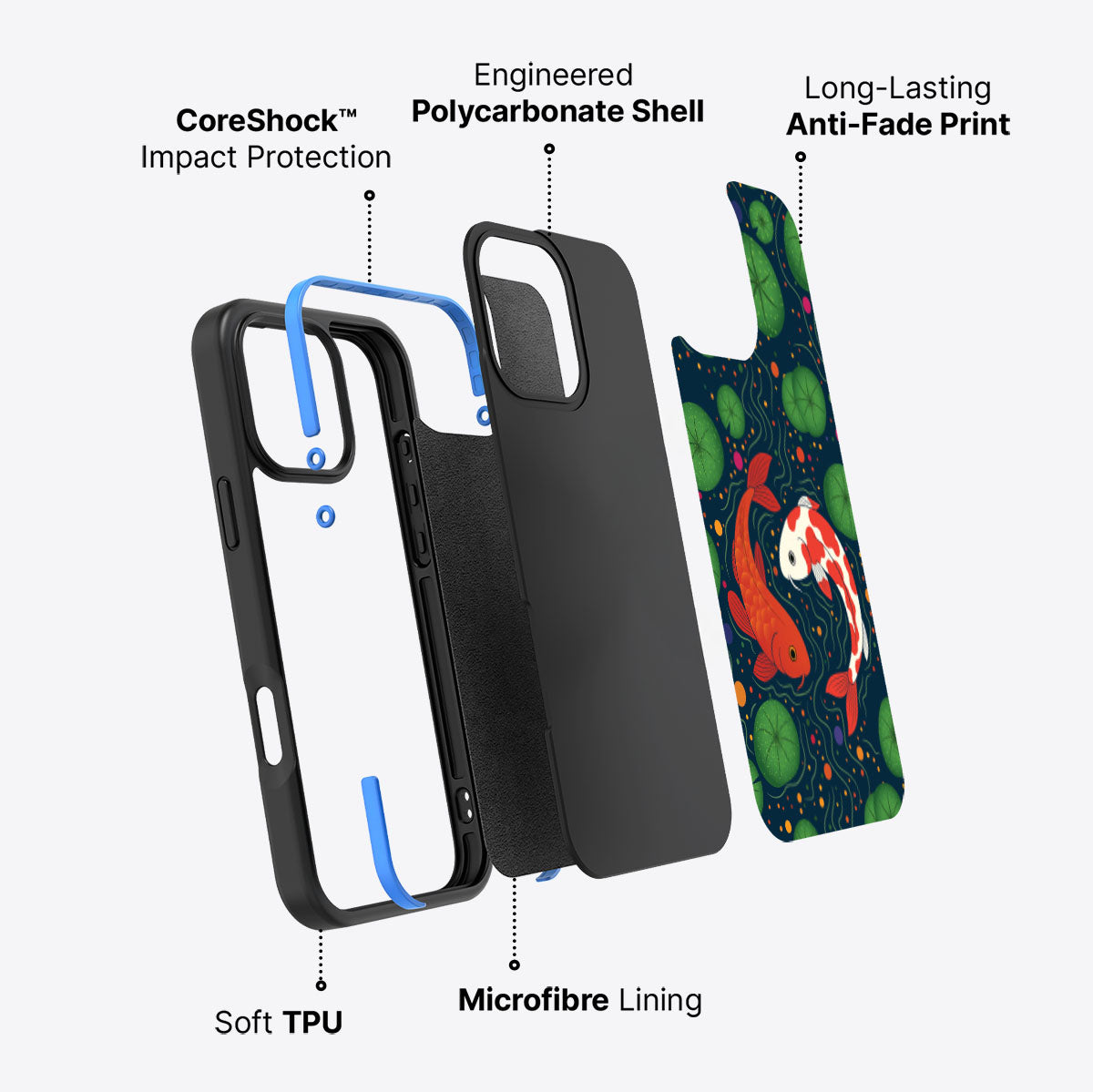 Koi Fish - iPhone 16 Pro Max Case, #case type_core (non magsafe)