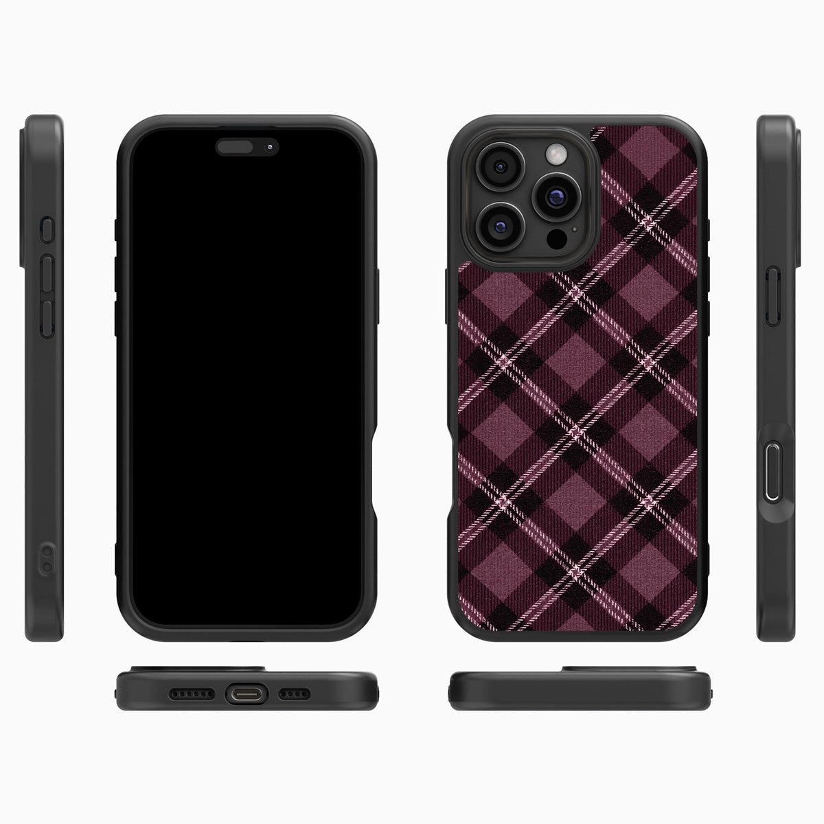 Merlot Weave iPhone 16 Pro Max case cover – multi-angle view