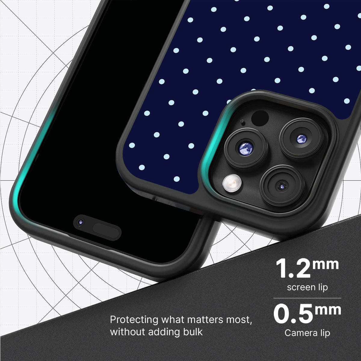Navy Whisper slim iPhone 16 Pro Max phone case