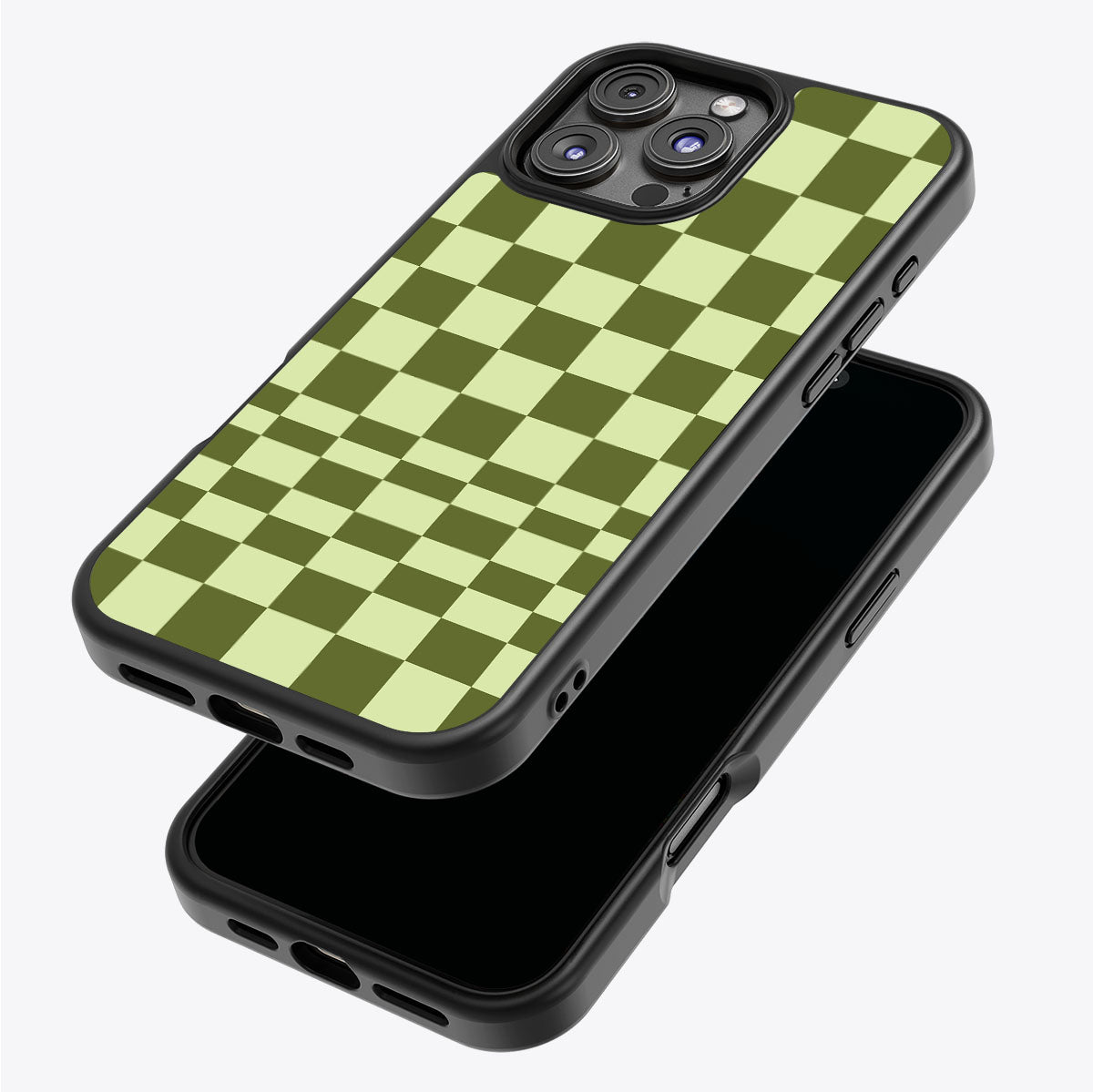 Olive Meadow iPhone 16 Pro Max case – back and side view