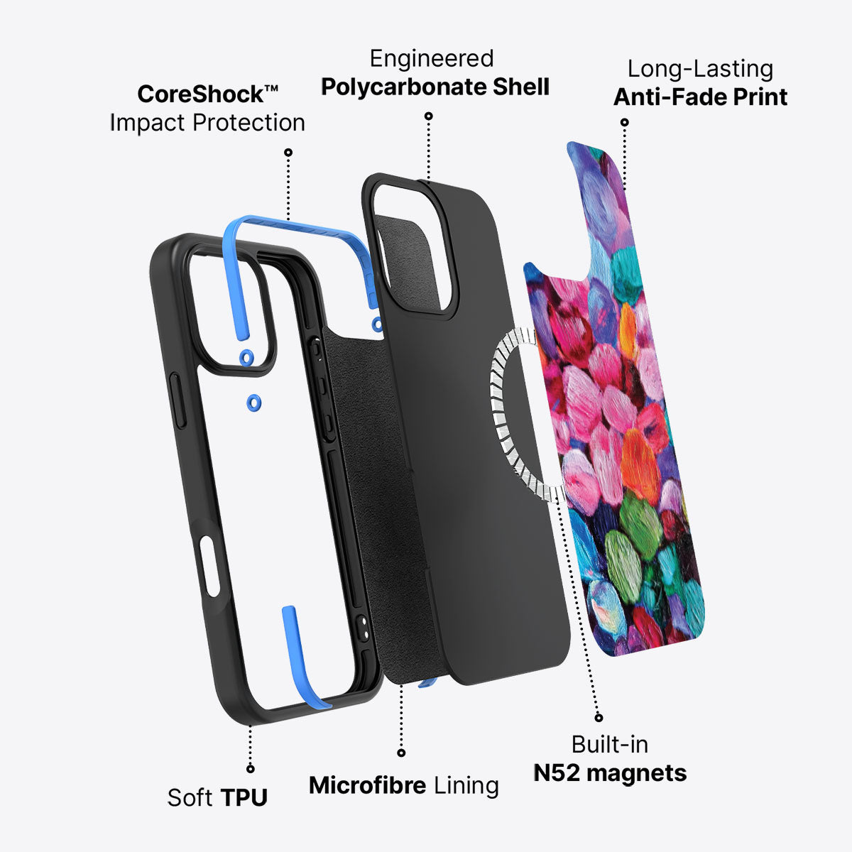 iPhone 16 Pro Max Case with MagSafe – Petal Mosaic