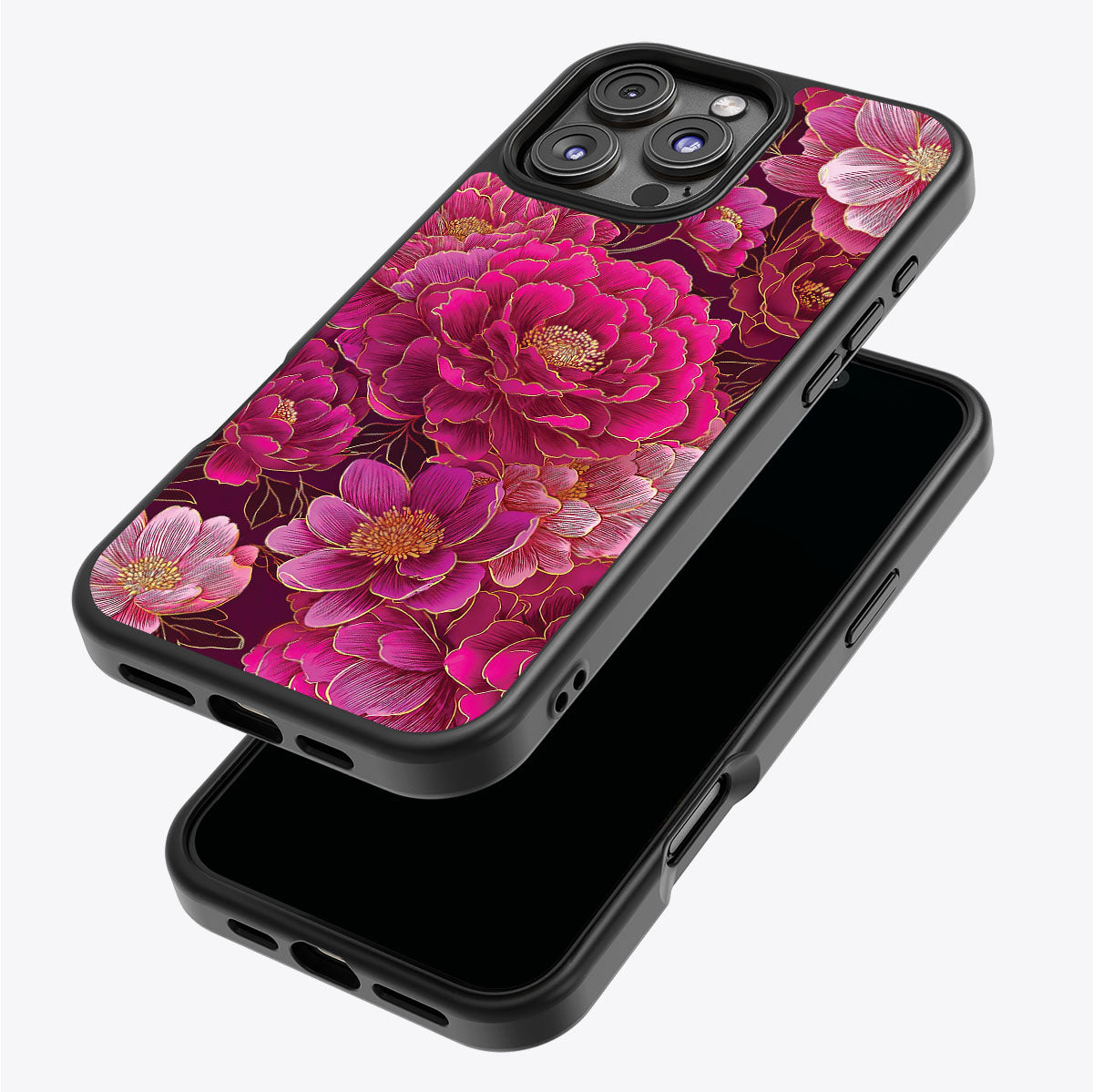 Pink Reverie iPhone 16 Pro Max case – back and side view