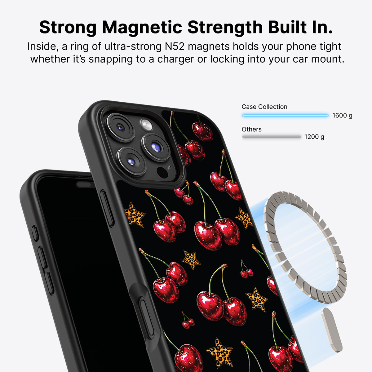 iPhone 16 Pro Max MagSafe case – Rebel Cherry design