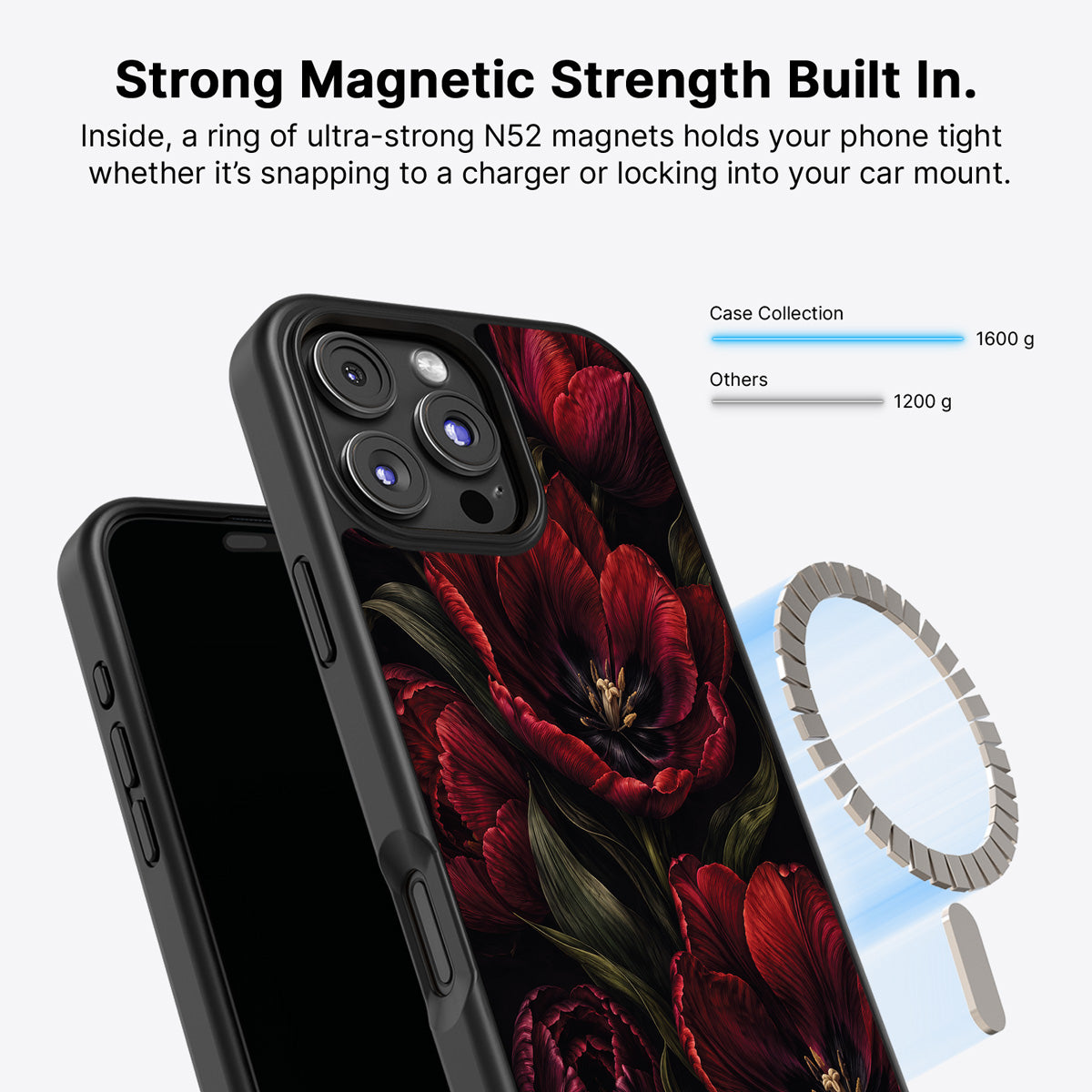 iPhone 16 Pro Max MagSafe case – Scarlet Hour design