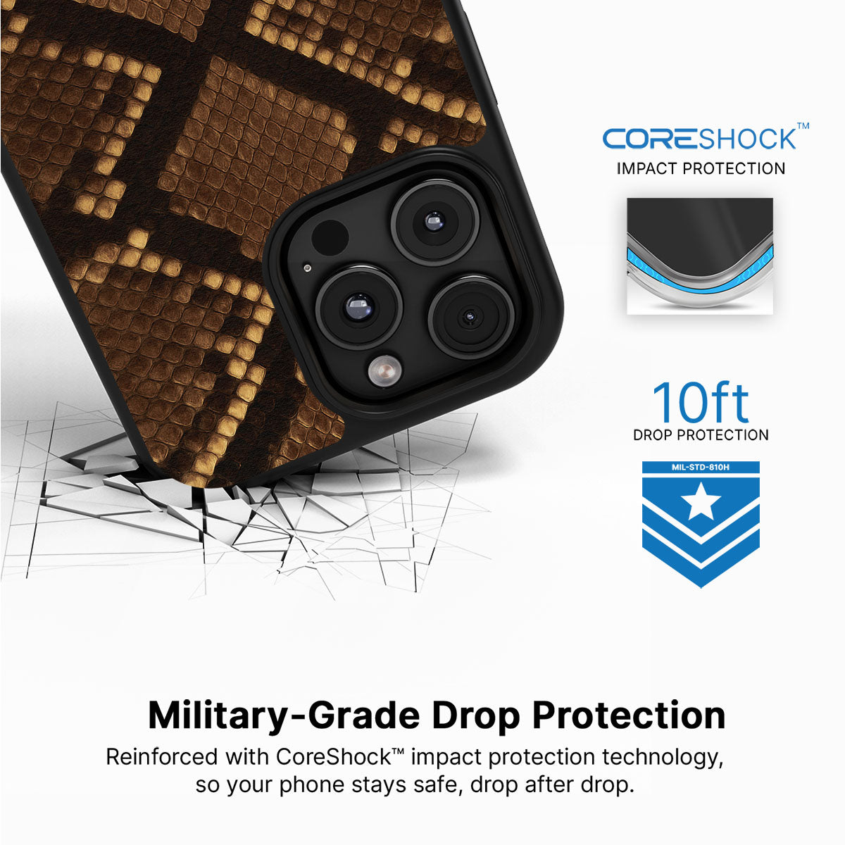 Sepia Snake - iPhone 16 Pro Max Case #case type_core (magsafe), #case type_core (non magsafe)