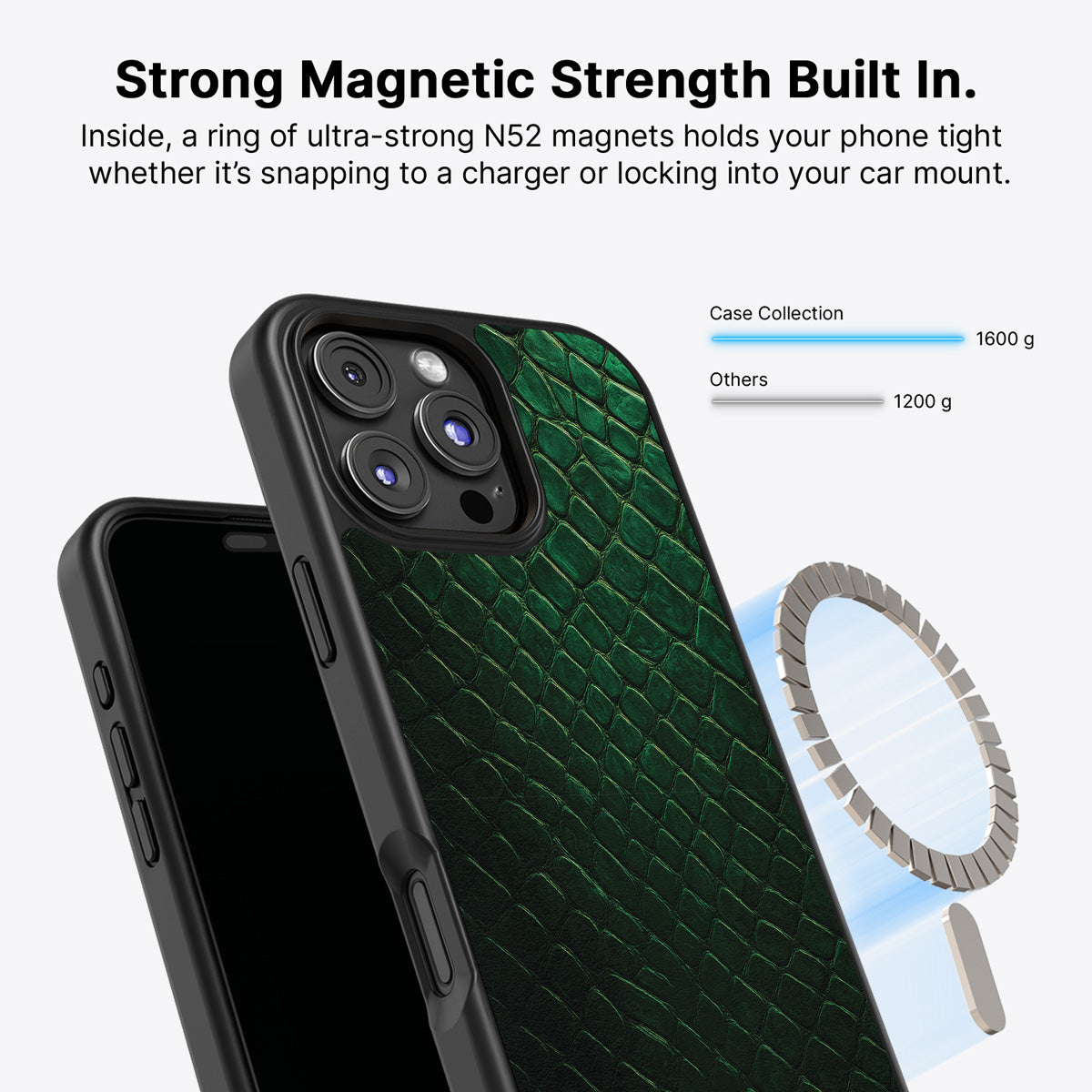 Green Designer iPhone 16 Pro Max Case – Slytherin Senses | MagSafe