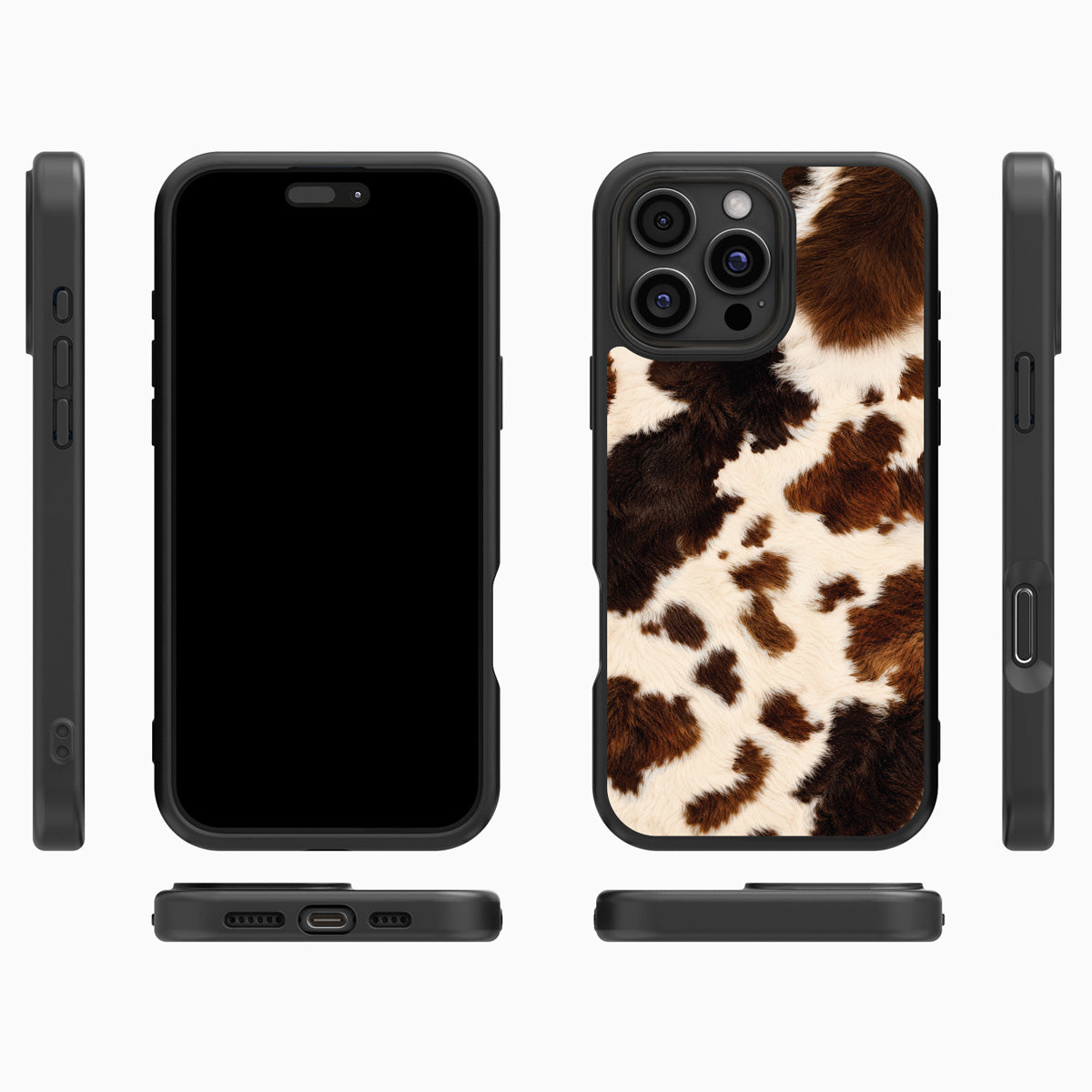 Cowhide Designer iPhone 16 Pro Max Case – Swiss Cow | MagSafe