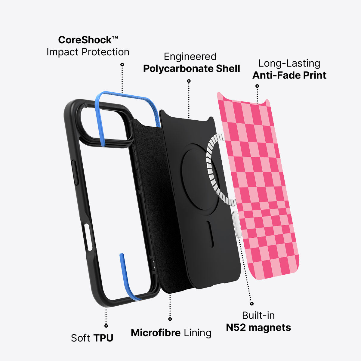 iPhone Air case construction – Candy Check phone case