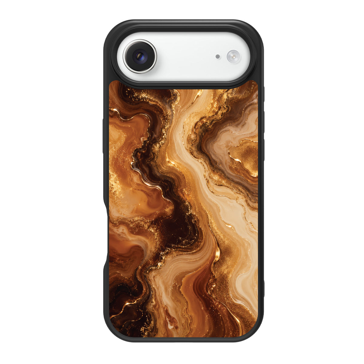 Caramel Swirl design back view – iPhone Air case