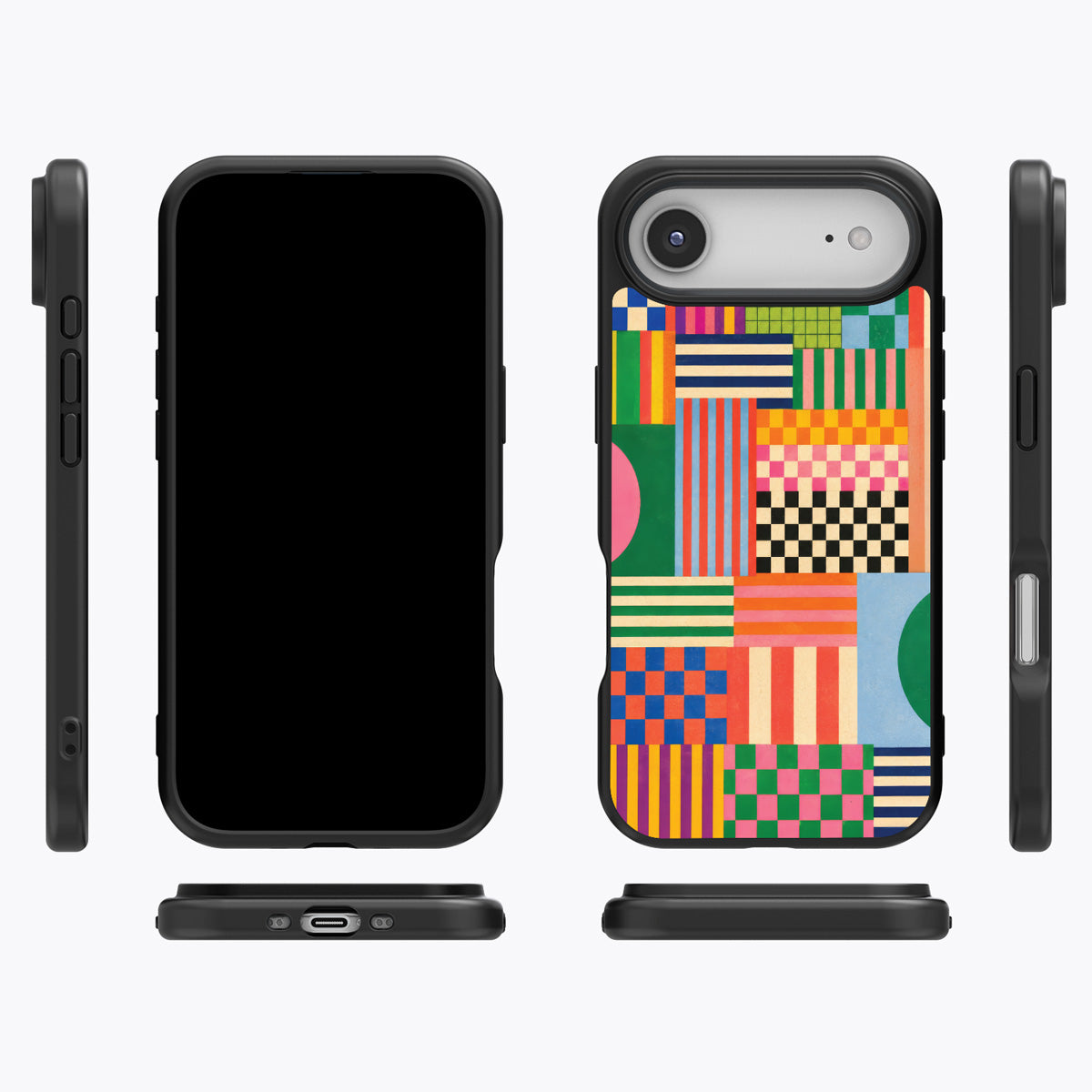 Carnival Quilt iPhone Air case cover – multi-angle view