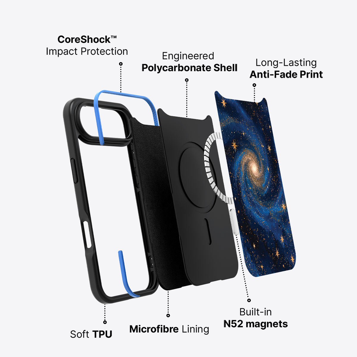 iPhone Air Case with MagSafe – Cosmic Tide