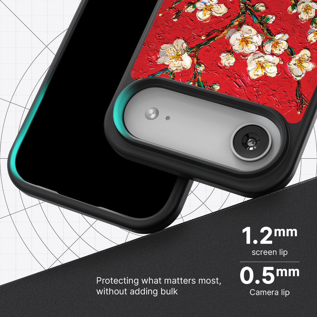 Crimson Blossom slim iPhone Air phone case