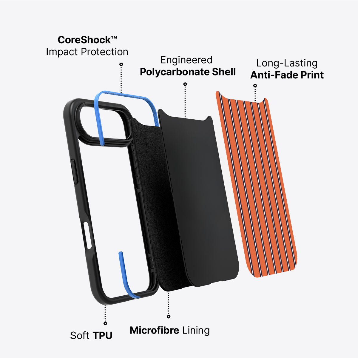 Flared Orange - iPhone 17 Air Case #case type_core (non magsafe)