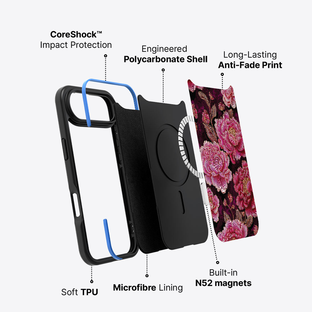 iPhone Air case construction – Floral Opulence phone case