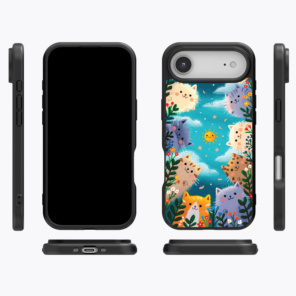 Garden Kittens iPhone Air case cover – multi-angle view
