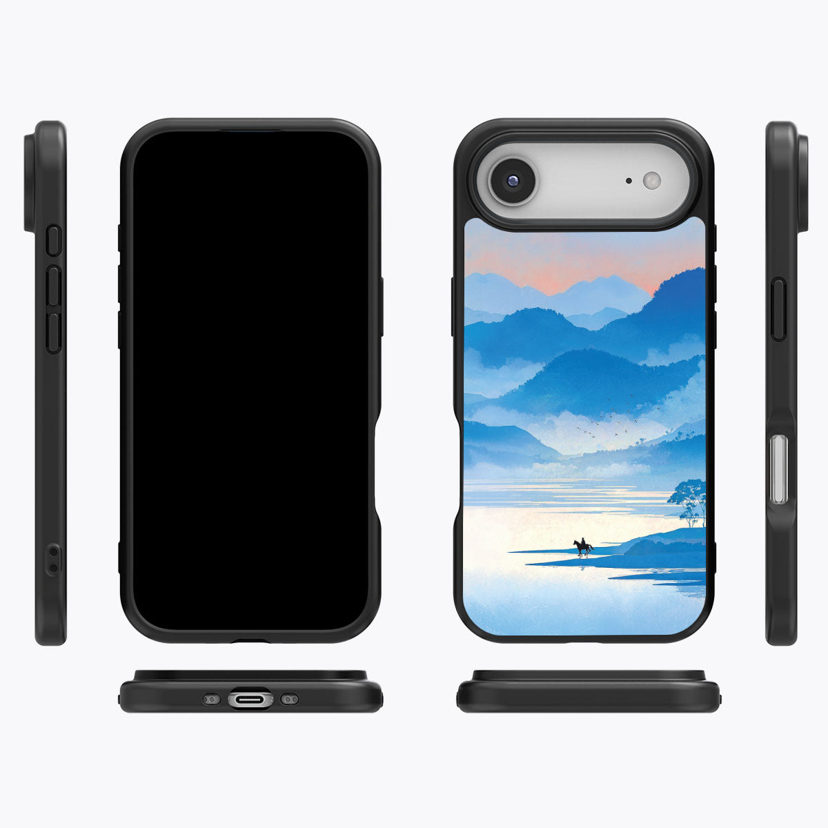 Globe Trotter iPhone Air case cover – multi-angle view