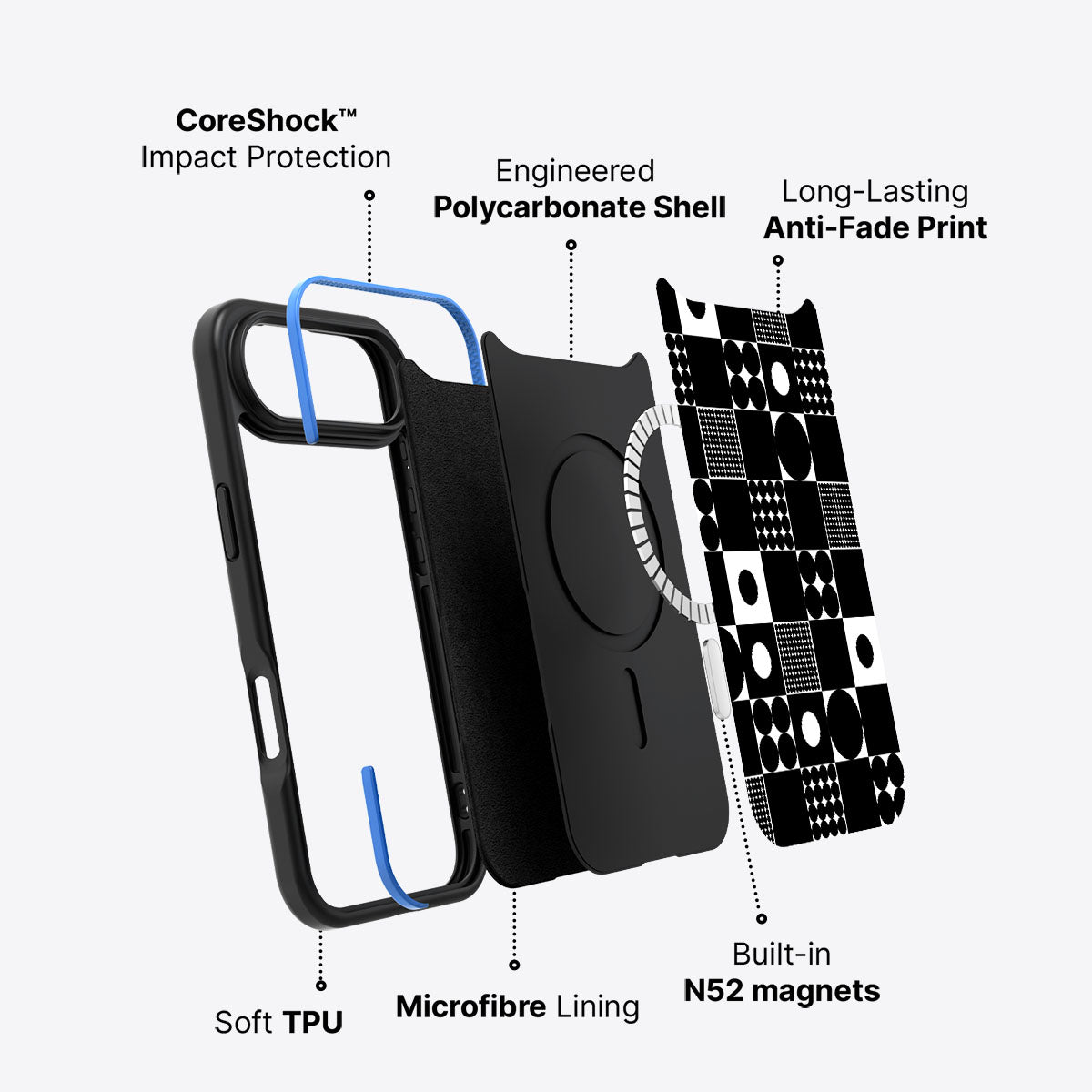 Grid and Orb - iPhone 17 Air Case #case type_core (magsafe)