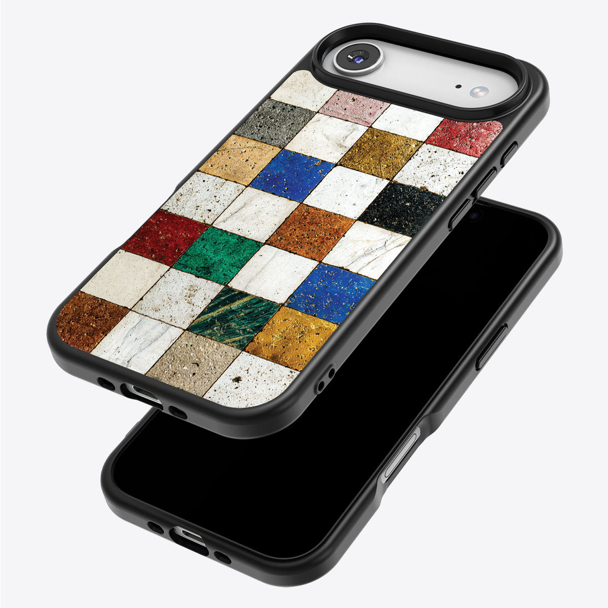 Heritage Mosaic iPhone Air case – back and side view