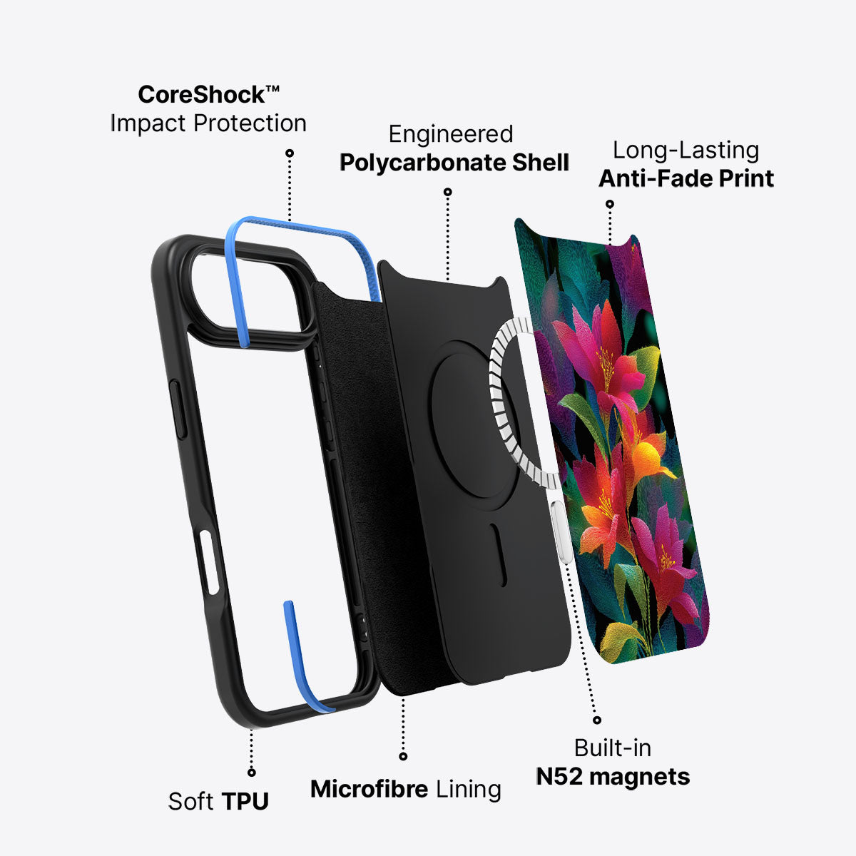 iPhone Air Case with MagSafe – Jungle Bloom