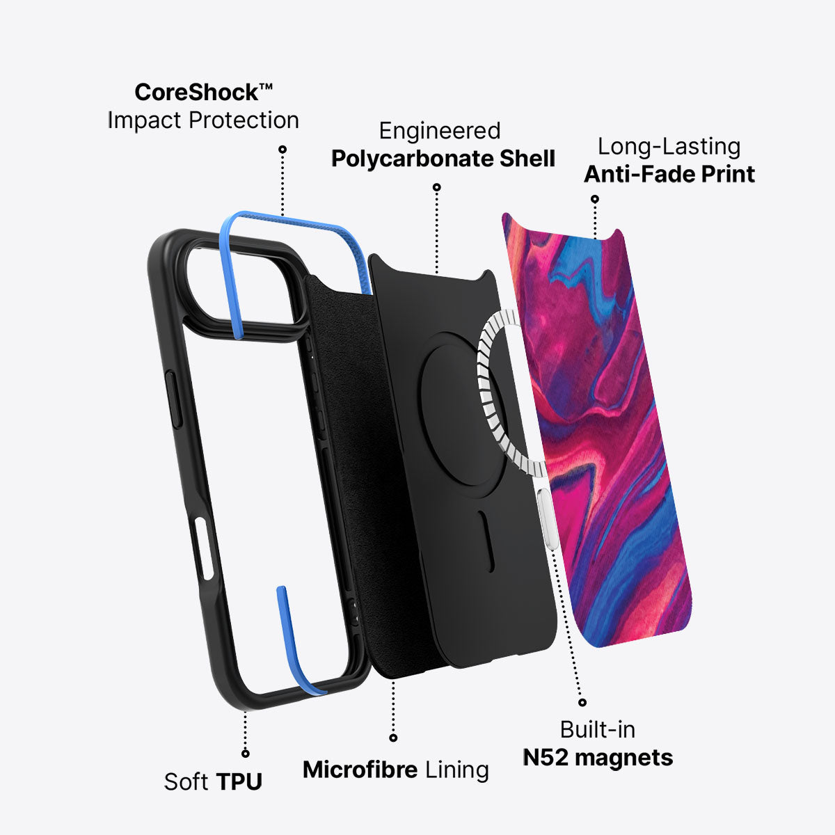 Luminous Lava - iPhone 17 Air Case, #case type_core (magsafe)