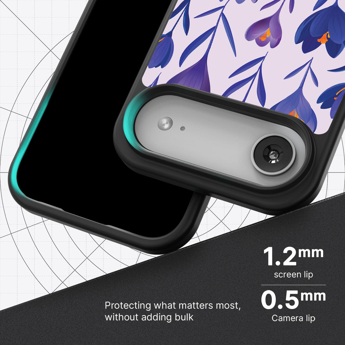 Midnight Crocus - iPhone 17 Air Case #case type_core (magsafe), #case type_core (non magsafe)