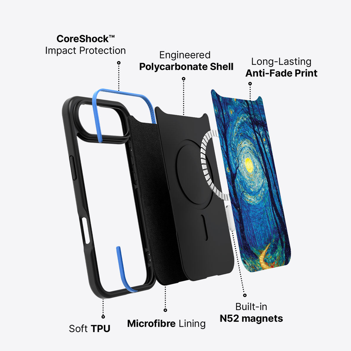iPhone Air Case with MagSafe – Moonlit Forest