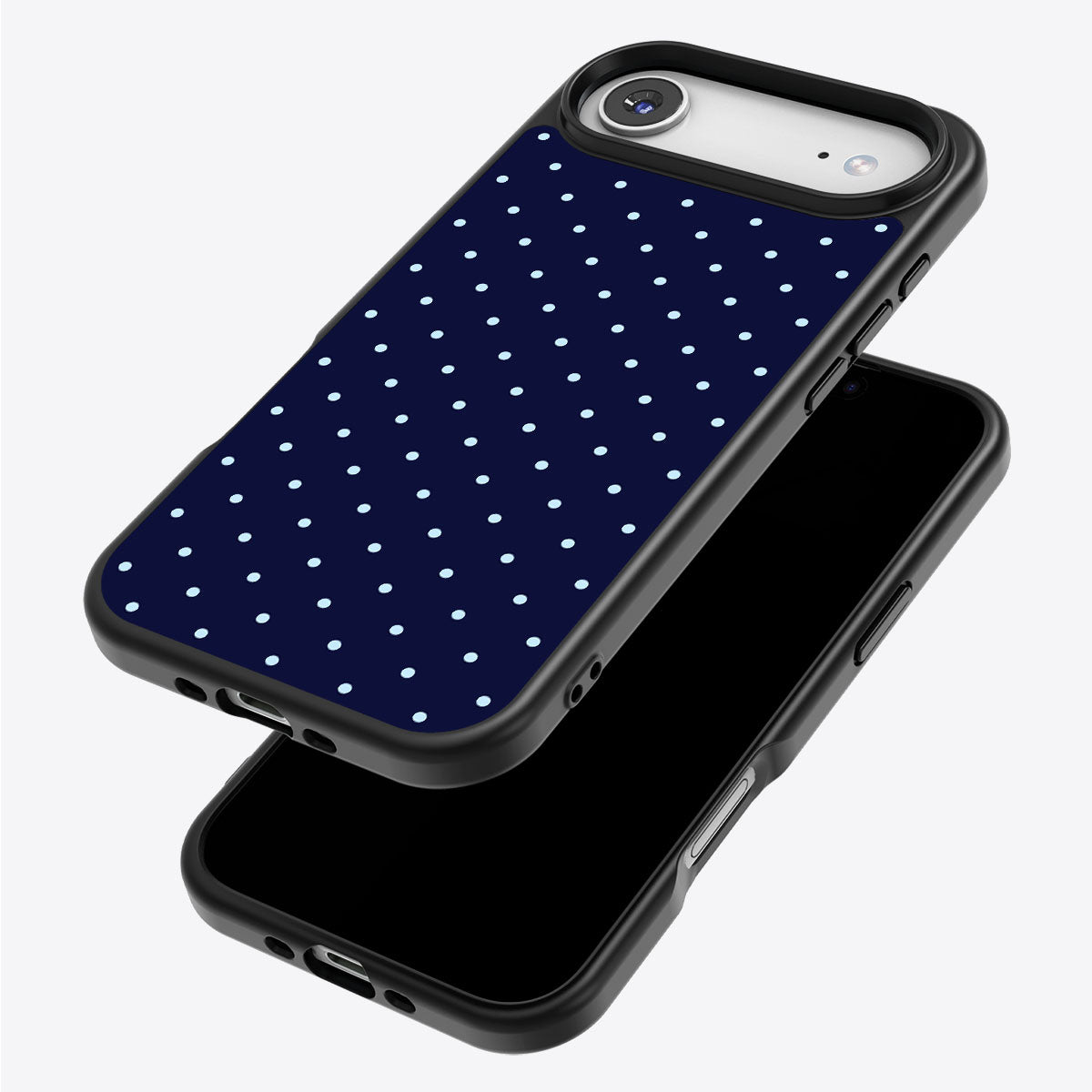 Navy Whisper iPhone Air case – back and side view