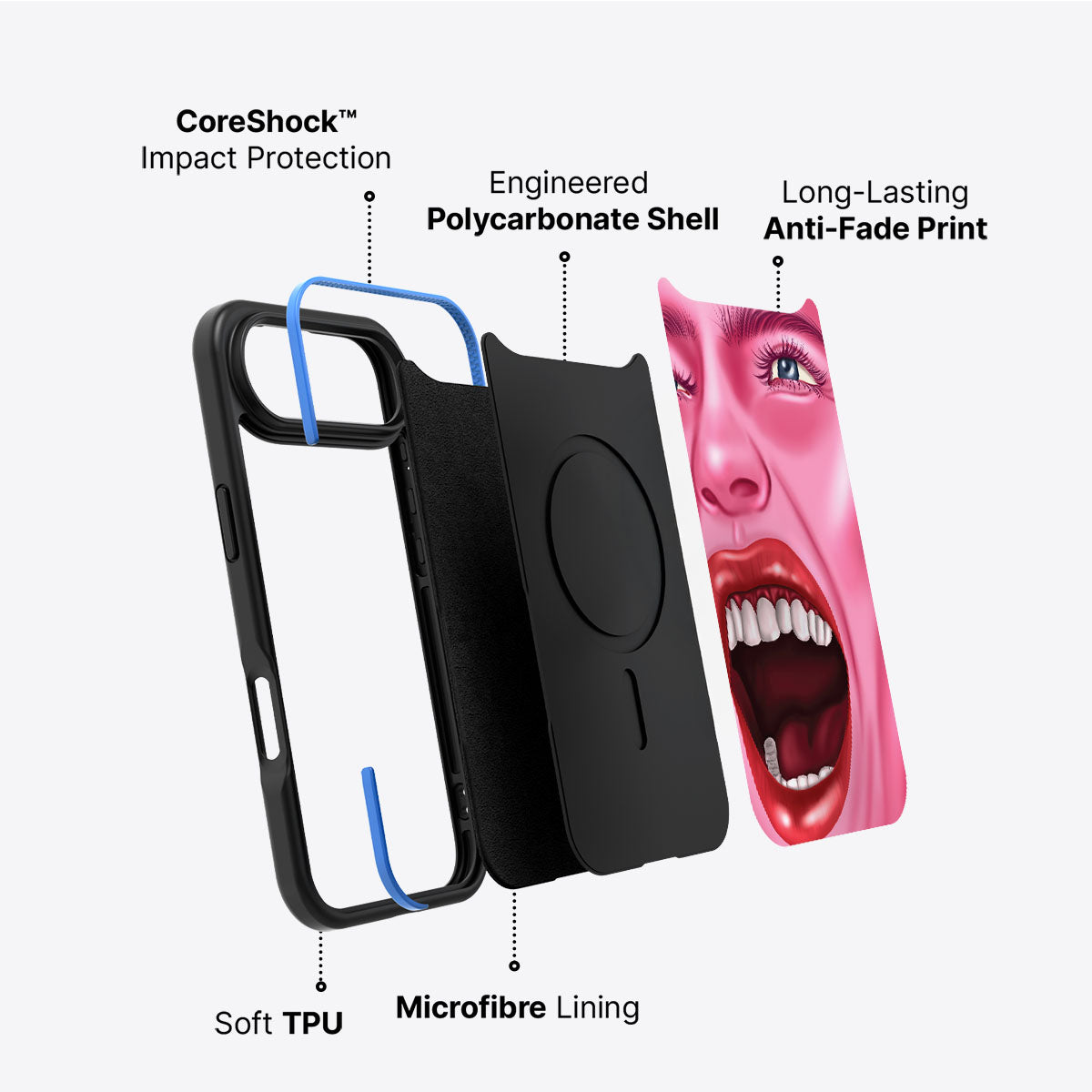 Pink Rage - iPhone 17 Air Case #case type_core (non magsafe)